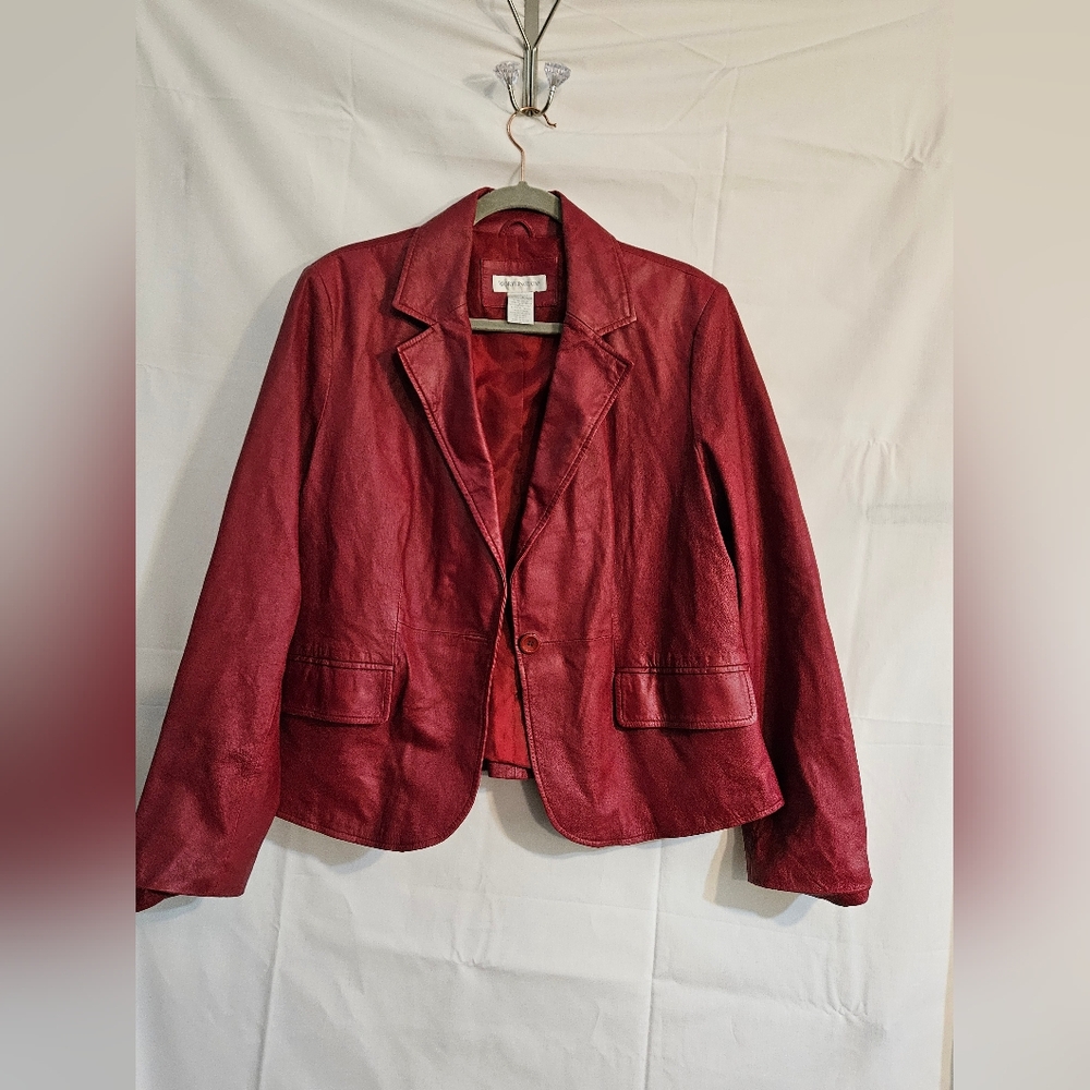 Wilsons Leather Women's Deep Red Blazer